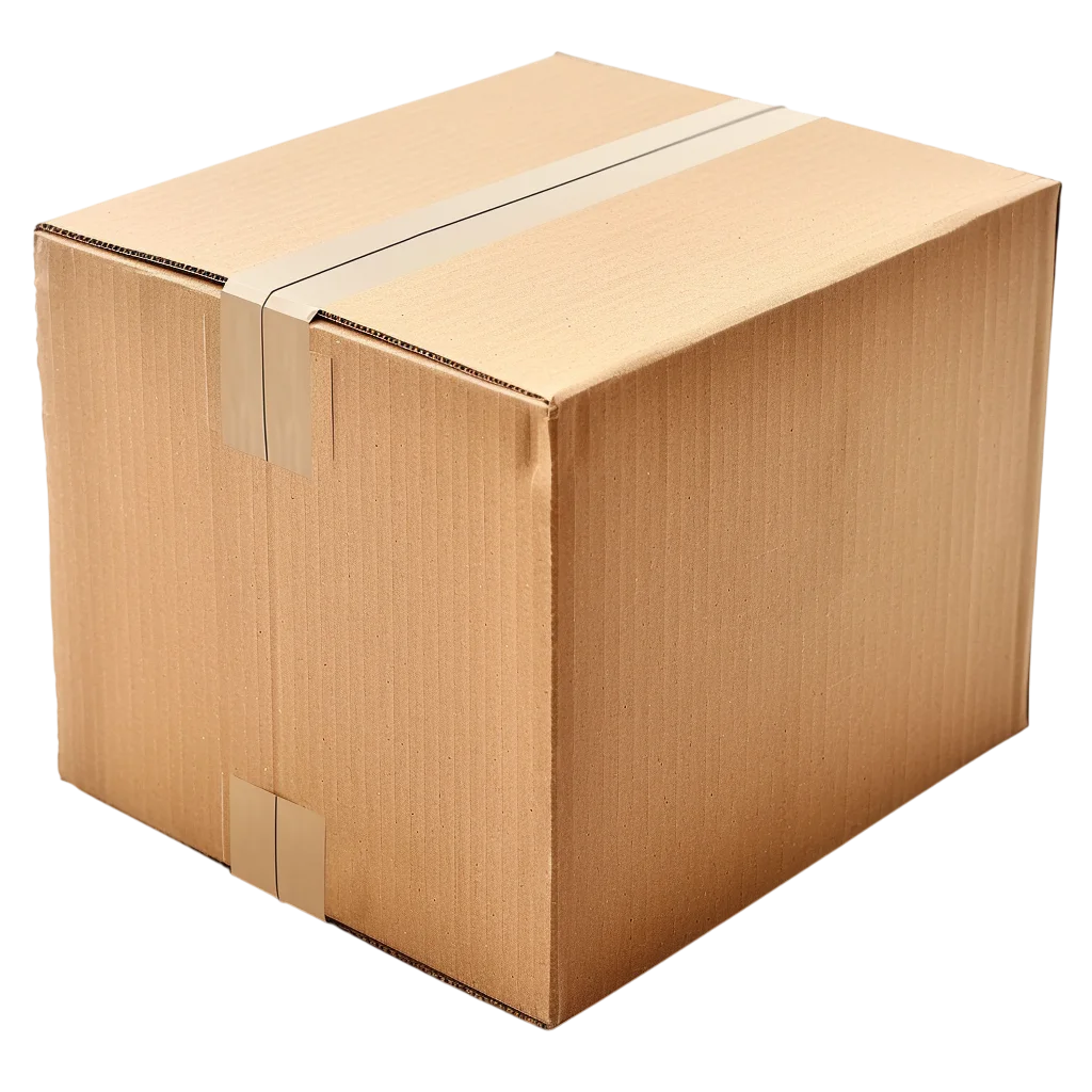 Sealed Brown Cardboard Shipping Box | Free PNG