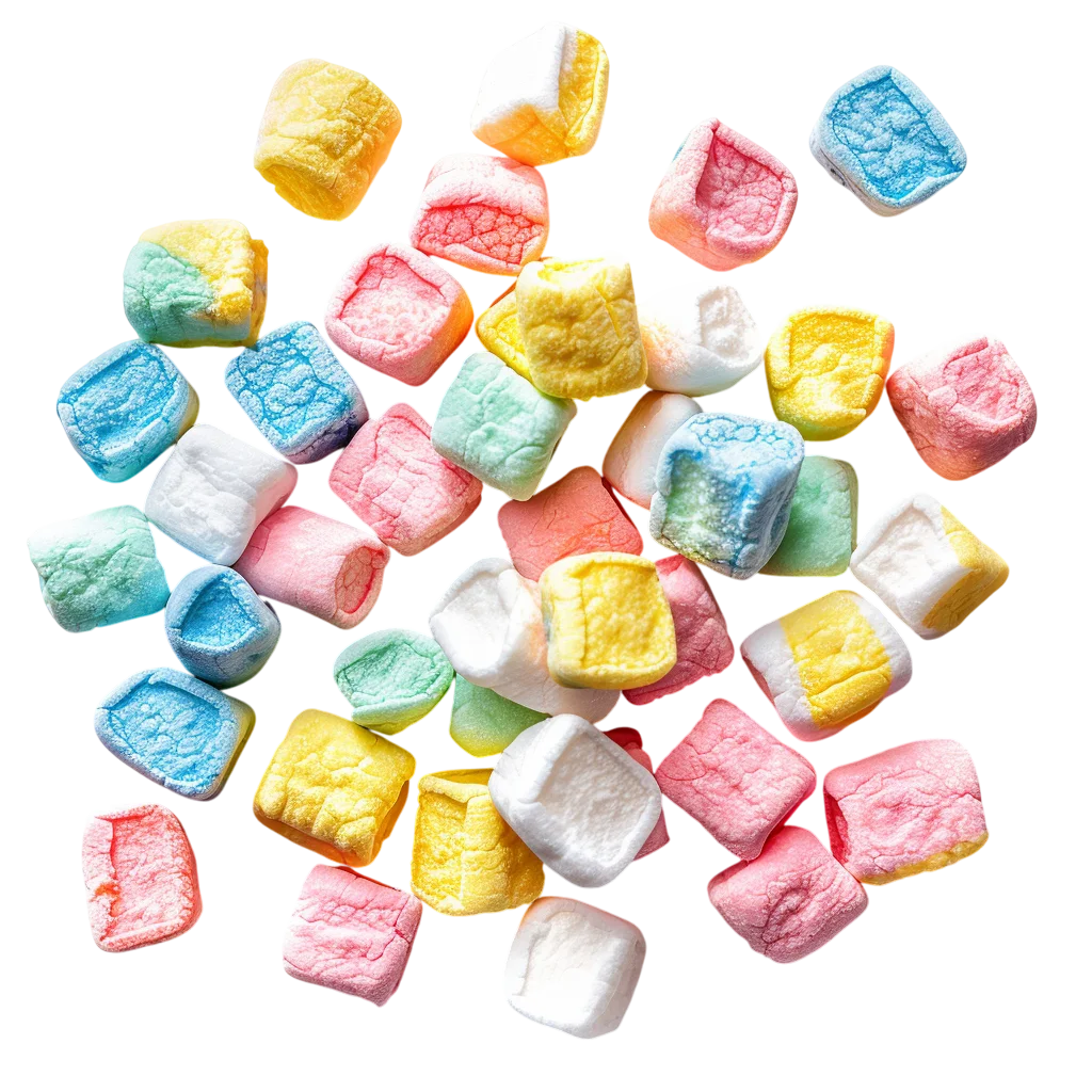 Scattered Pastel Mini Marshmallows | Free PNG