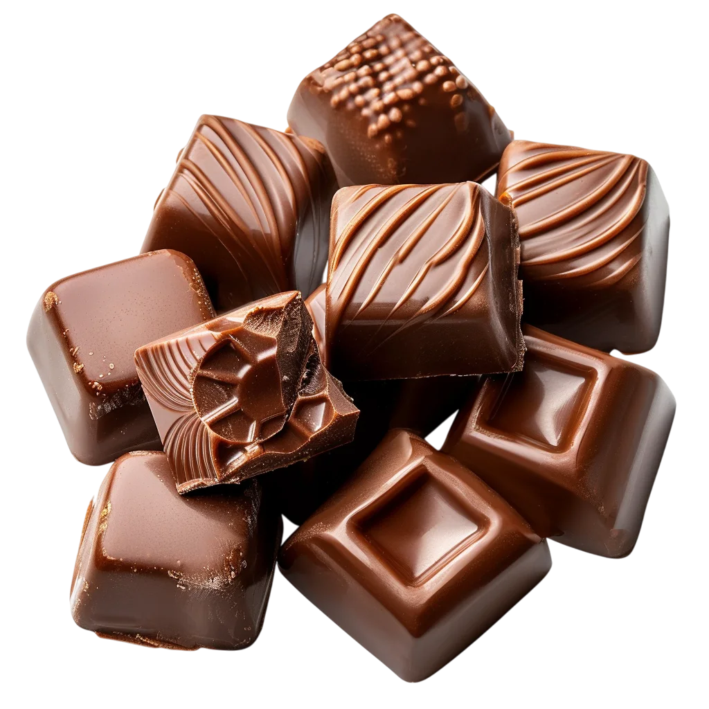 Assorted Glossy Chocolate Pralines Free PNG