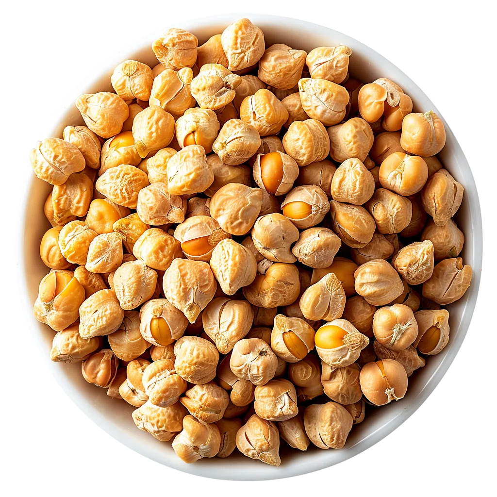 Bowl of Dried Chickpeas on White | Free PNG